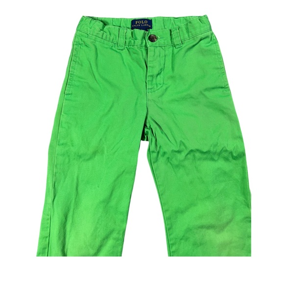 Polo Ralph Lauren Boys Green Chino Pants Straight Leg Size 5 - Picture 3 of 8